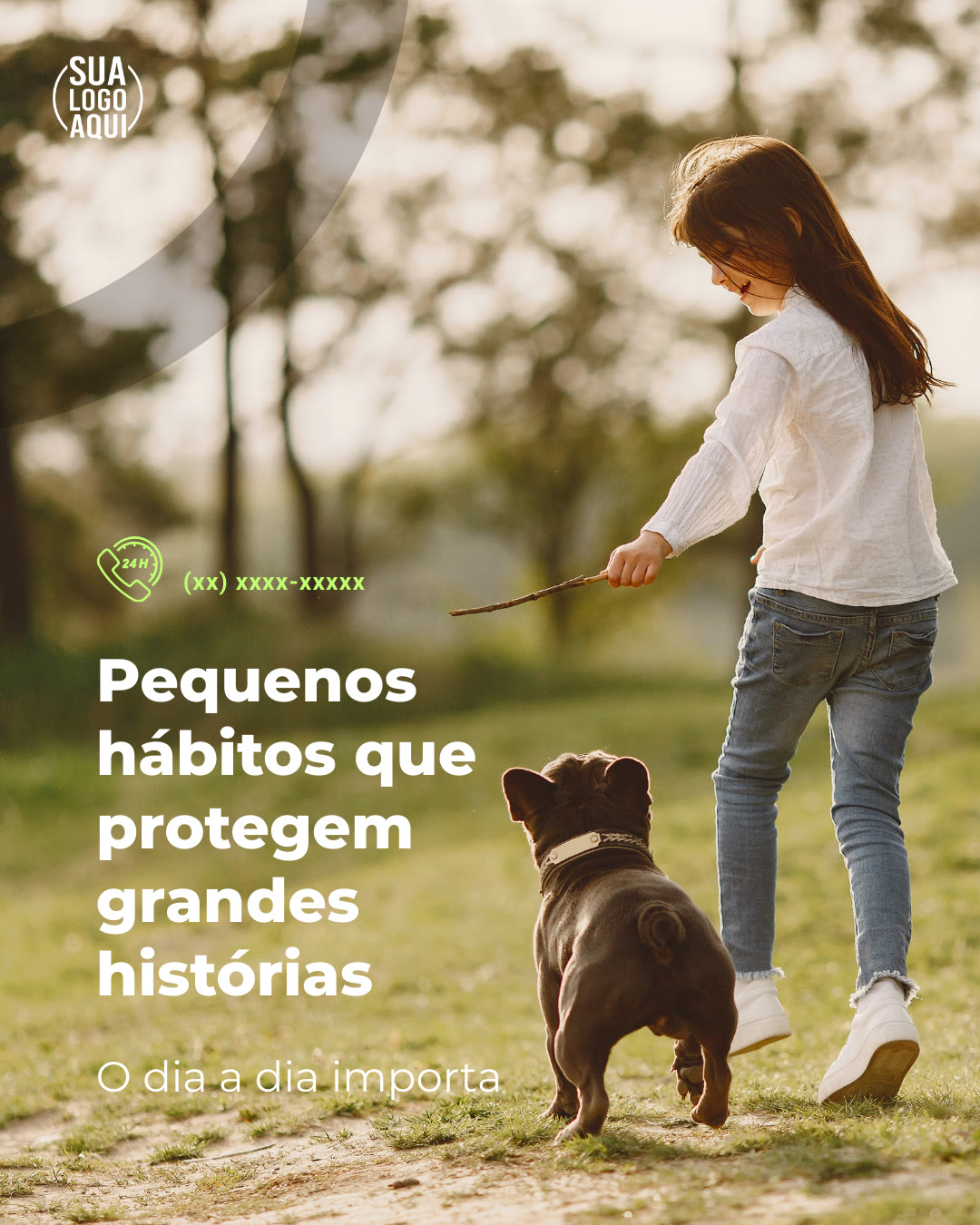 Arte premium — família + pet